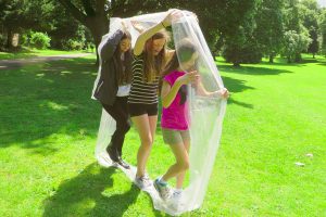 Run mat racing with bubble wrap and gaffer tape.